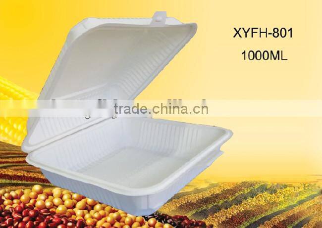 biodegradable disposable 8inch disposable 3-compartment food container:XYFH-803