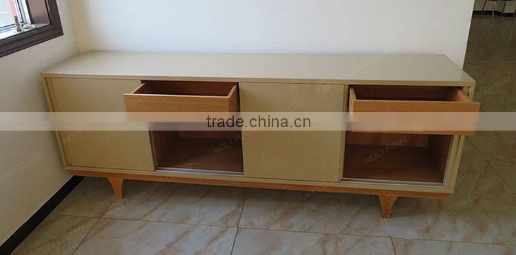 stylish lacquered glossy wood cabinet