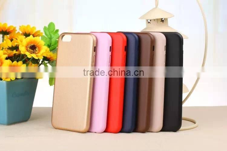 Solid Color PU Mobile Phone Back Case For iPhone 6s Plus