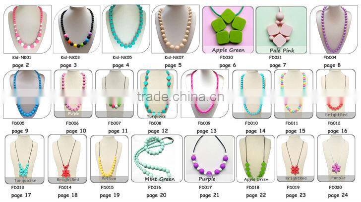 BPA Free Silicone Teething Girl Boy Pendant Jewelry