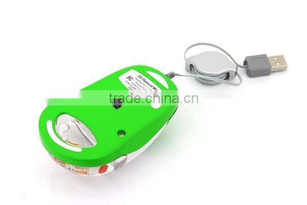 Retractable USB Mini Liquid Mouse with Personalized Floater