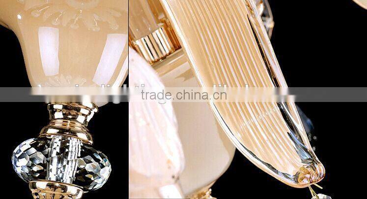 Flower shape glass pendant lamp , glass led crystal pendant lighting