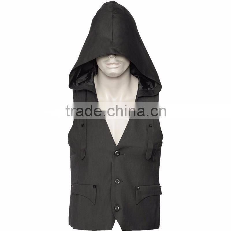 Gothic Hooded men's vest by Alishpa