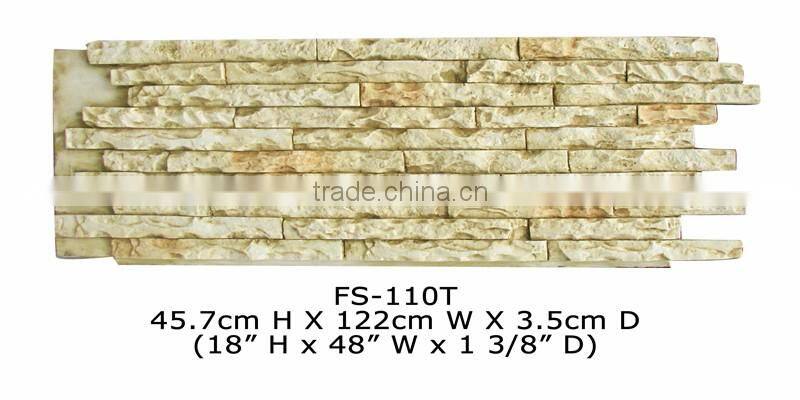 Polyurethane High Quality beautiful decorative pu stone panel