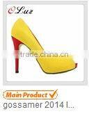 O6 Wholesale fashion winter ladies knee high long boots calf skin and fine elastic leather ladies boots