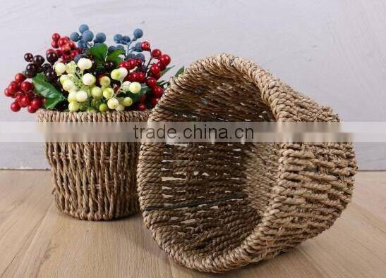 BOSHANG Seagrass Fruit Basket With Holder