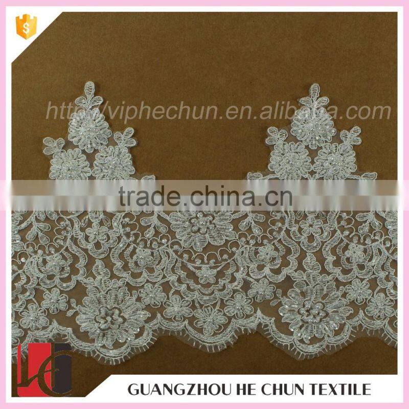 HC-1910-1 Hechun Factory New Product Indian Embroidered Crochet Stretch Lace Trim