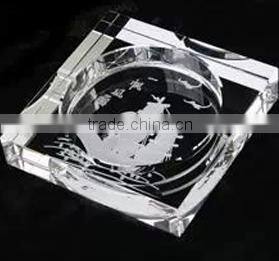 Square Antique Glass smoking Ashtray For Hotel Table Decoration