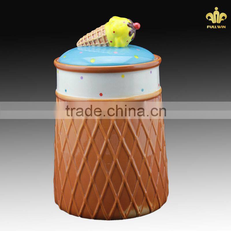 Kitchen canister sets ceramic with lid