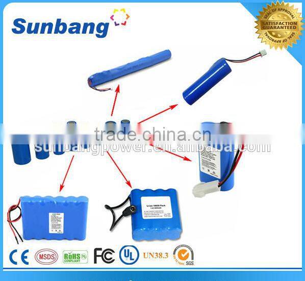 Factory supply 3S5P 12v 18650 rechargeable li-ion battry pack 12v 10ah battery