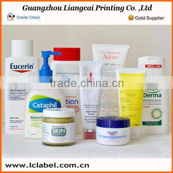 Nice cosmetic sticker label facial cleanser sticker