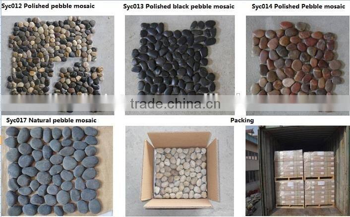 Hot sale natural river pebble rock stone mosaic irregular shape tile