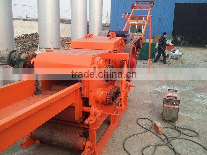 Drum chipper machine to make wood chips