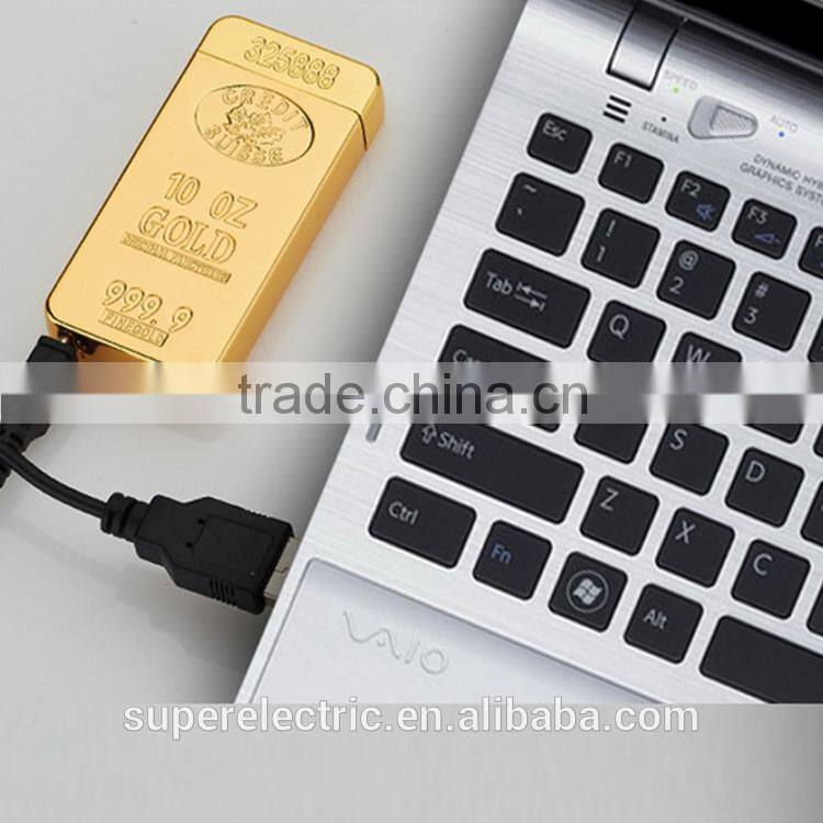 Made in China high quality wholesale usb charged electric double arc cigarette lighter