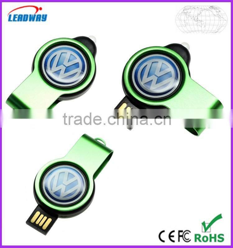 Epoxy Logo Swivel Plastic USB Flash Drive, 8GB Shinning Light New Design USB Flash Memory