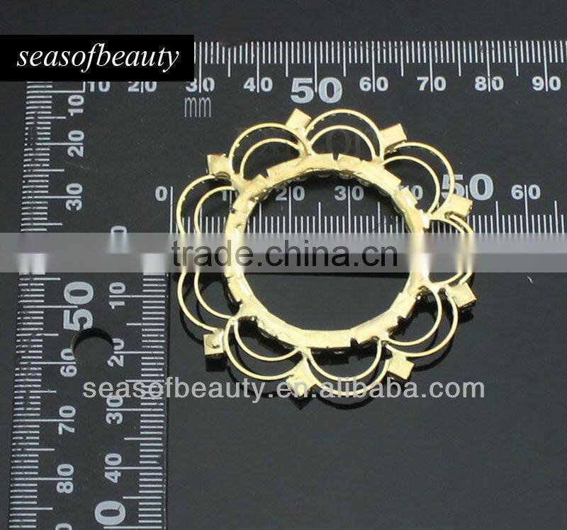 Wholesale Fashion Gold Rhinestone Ribbon Buckle for Wedding Decoration