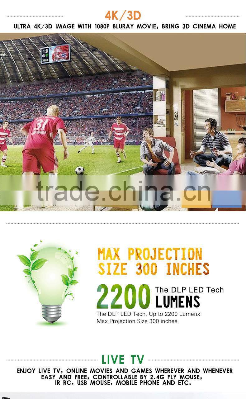 2016 Cloudnetgo smart projector icodis cb-100 mini Led FULL HD projector 2500 lumens support 1080p 3D,50000 hours life