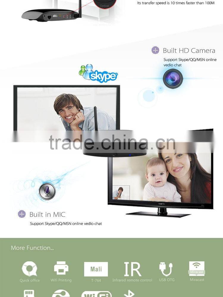 Cloudnegto RK3288 led tv stand tv table vb-t2 free iptv box 2gb ram 16 gb rom wtih XBMC set top box