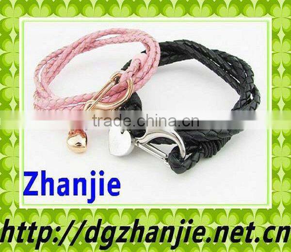 2013 good luck leather bracelet wholesale for girls #16000-1