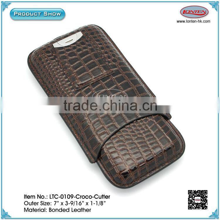 Travel Leather Cigar Case gift set Wholesale
