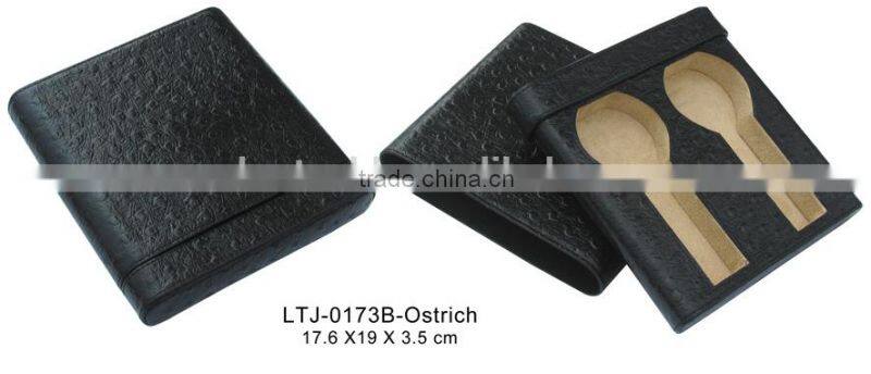 Premium Ostrich leather watch storage case travel case