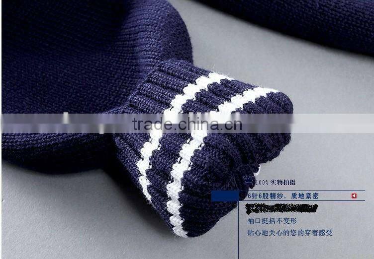 v neck children's thick cotton school uniform cardigan sweater