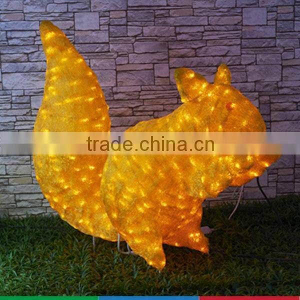 Garden decorative motif light for mouse,interesting LED decoration light, fancy crystal sculpture animal light