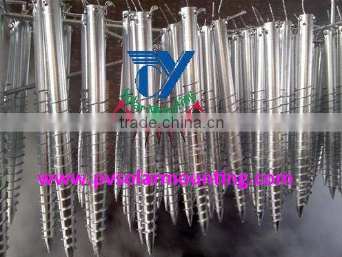 Ground screw for solar plants application