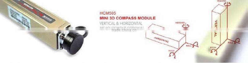 HCM505B High Performance & Stability 3D Fluxgate Compass With 360deg Tilt Compensation, Small Size And Low Power Consumption