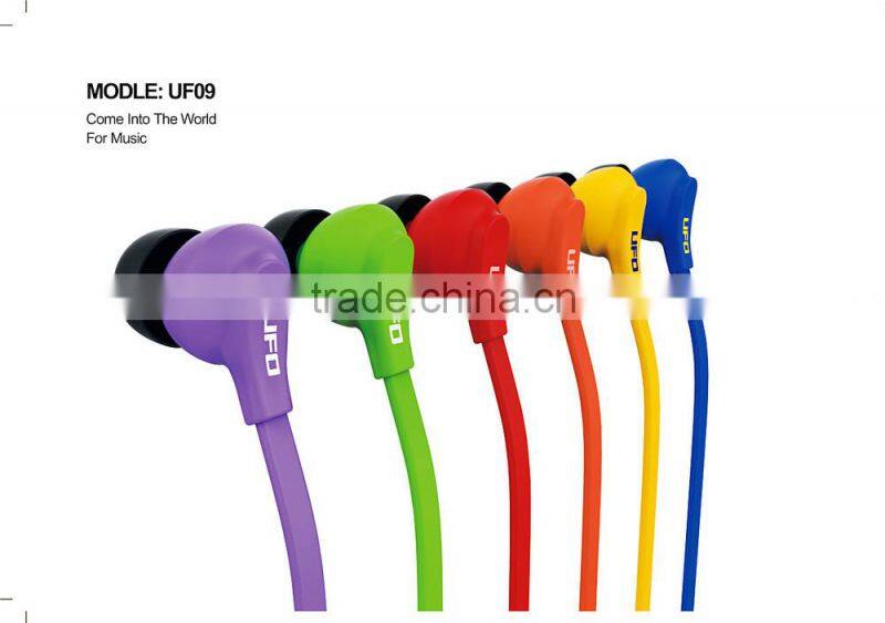 OEM soft rubber hand-free cell phone earphone with factory supply