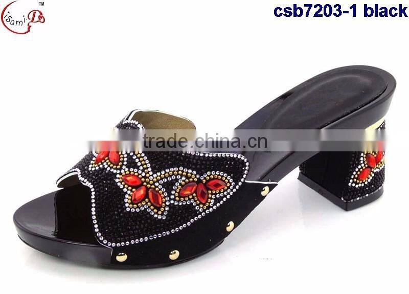csb7203 black red yelllow blue shining material women shoes for party evening Italy shoes matching purse fashion single shoes