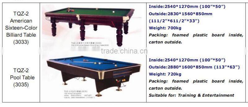 solid wood snooker table/billiard table/pool tables