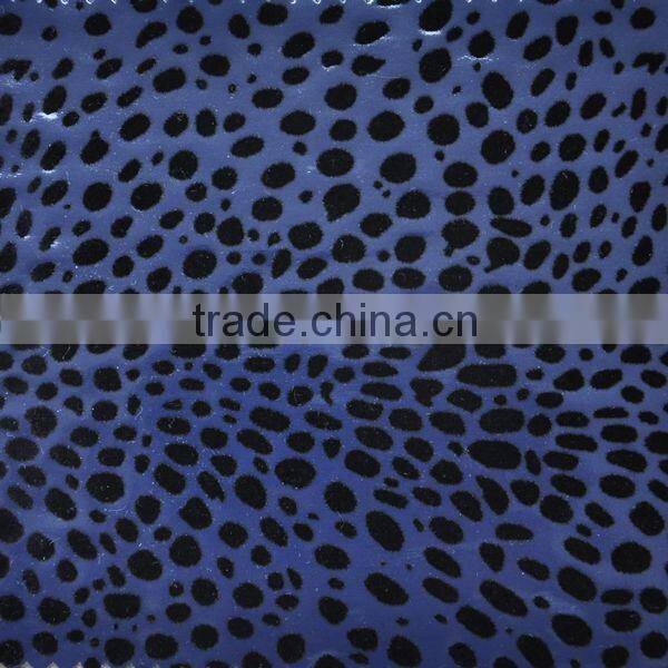 soft PU material with flock surface for handbags & shoes upper use