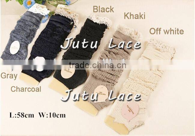 2015 newest artificial keep warm foot collar, christmas decoration fashion socks