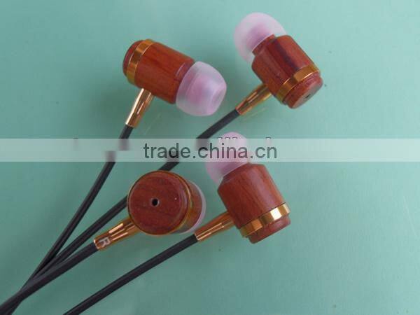 Environmental stereo jack wood high quality metal earbud&earpiece