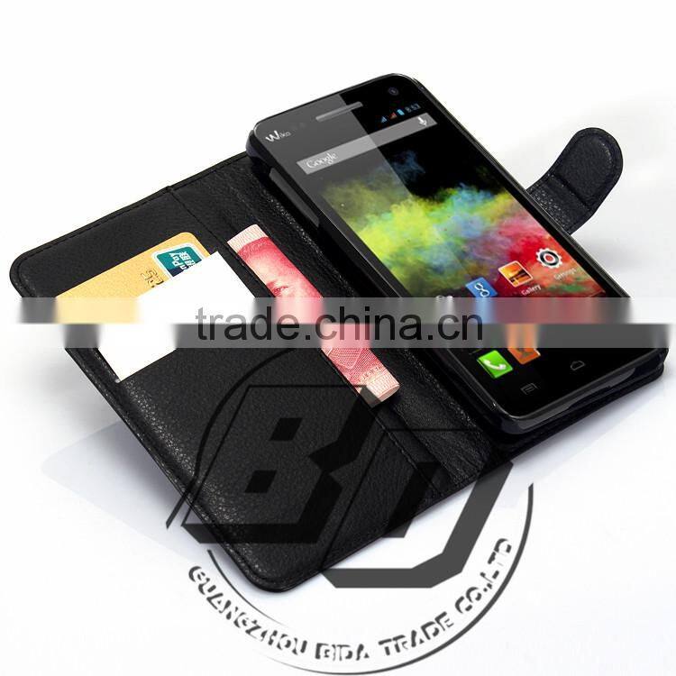New Arrival Popular PU Leather Wallet Design case Folio Business Style For Wiko Rainbow leather case lowest price