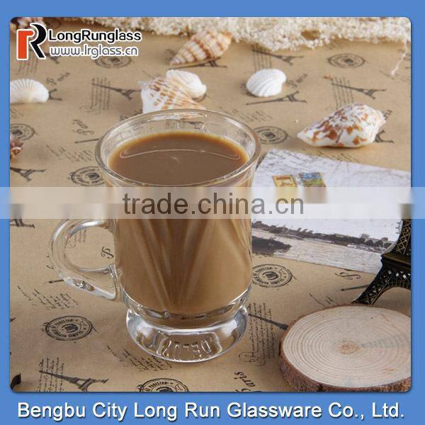 LongRun 4oz coffee glass cup with handle coffee mug tea glass cup wholesale