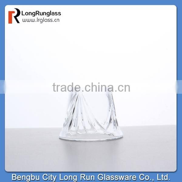 LongRun new product tableware summer flower cut white wine glasses set of six