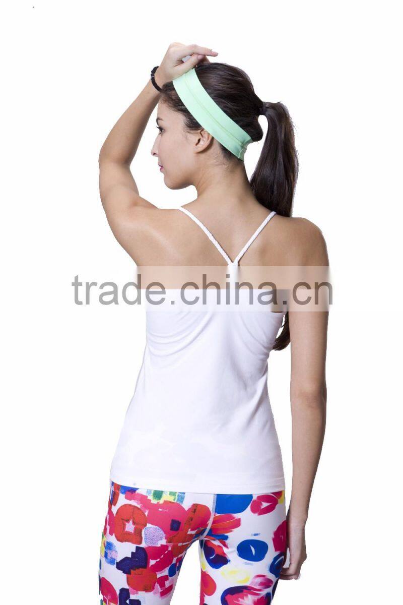 Women Sports Sleeveless Shirt Stringer Tank Top With Custom Private Label