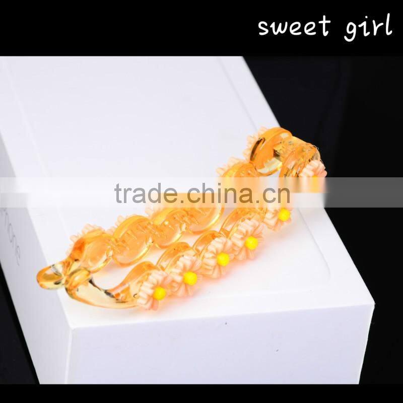 Section hair clip with rubber band Salon hair clip-f47