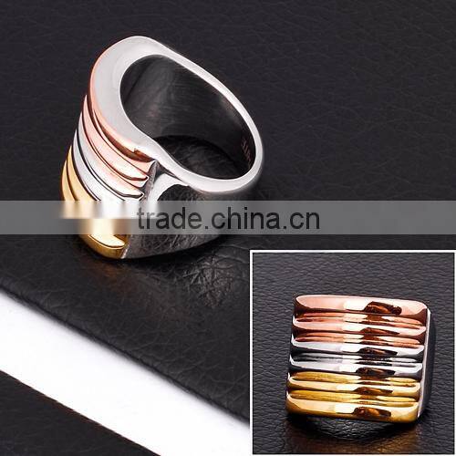 Fashion Stainless Steel Gold Finger Ring ZR10022
