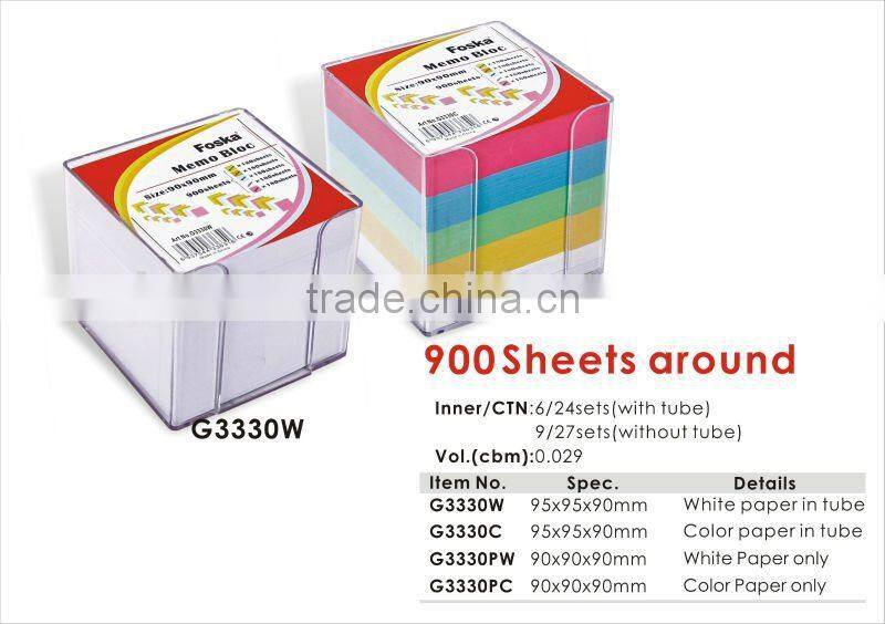 Popular White/Color Sticky Memo Pad/Block