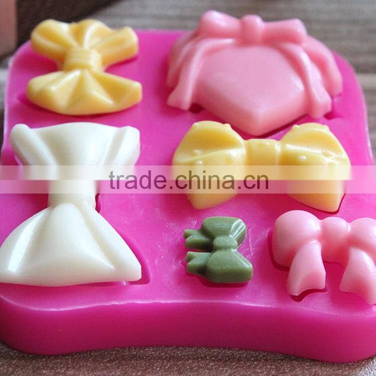 Bowknot Shape Silicone Cake Mold , Christmas Decoration Silicone Cake Mold Wholesale