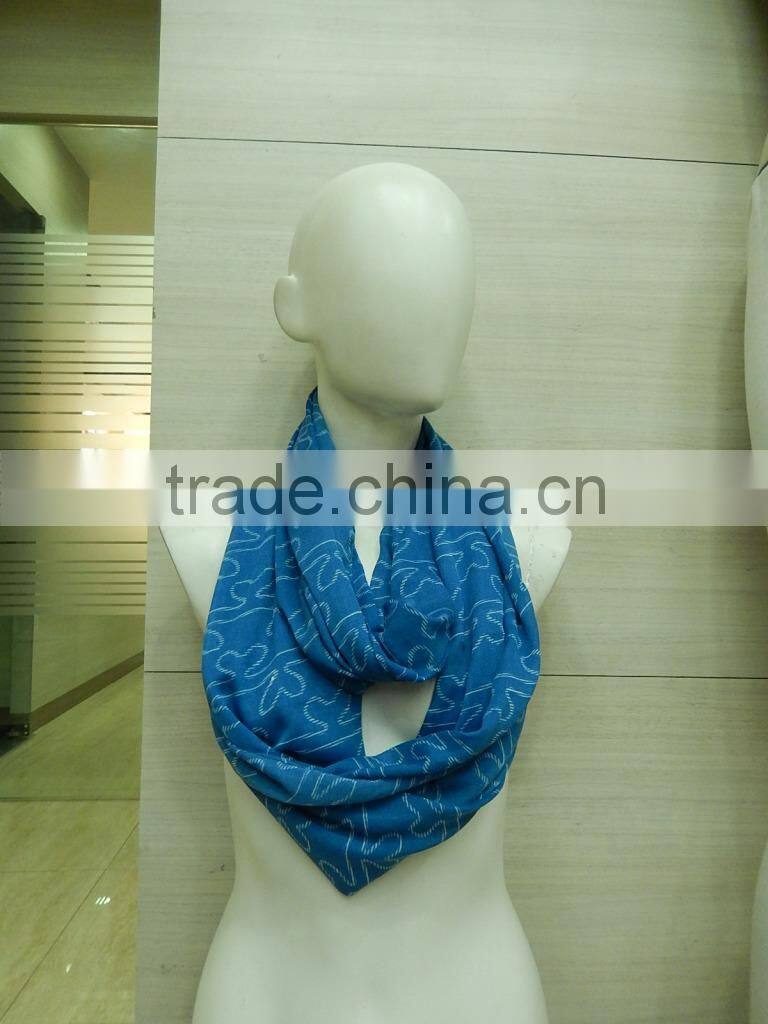 100% polyester printed Loop Infinity Scarves