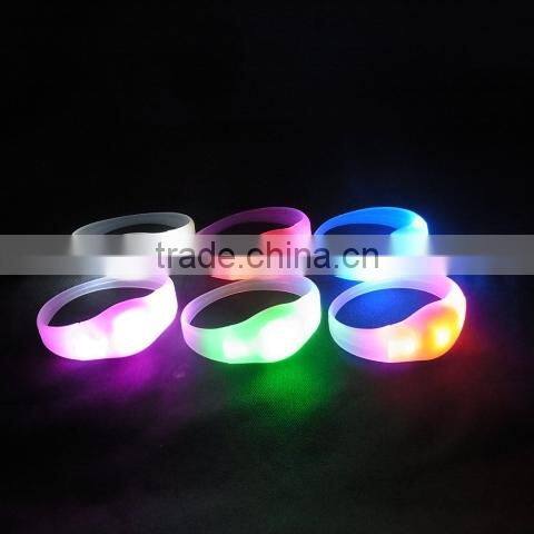 light up custom sound activated flashing led wristbands