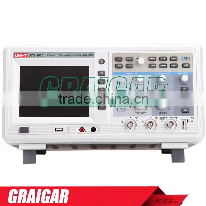 UNI-T UTD4302C 300MHz 2GSa/s AC110-220V 2 Channels Bench Digital Oscilloscope