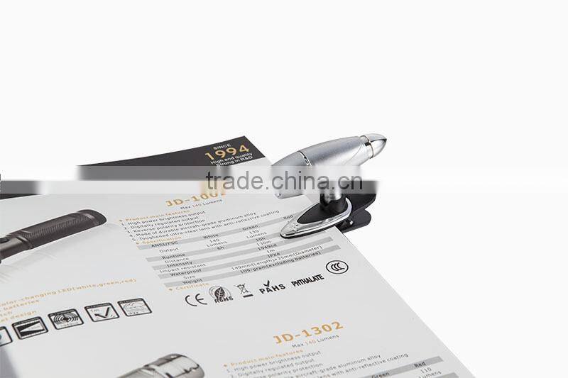 0.5W bullet shape table light, target adjustable led mini clip book reading light