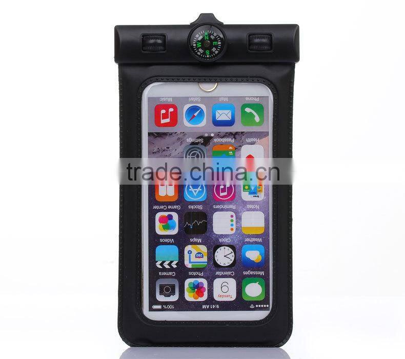 2015 new design waterproof phone bag with compass big size
