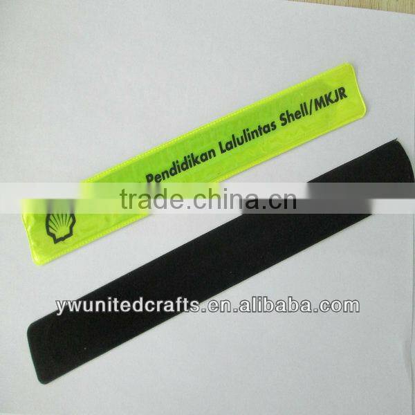 custom silk screen print/offset printing slap bracelet, slap armband