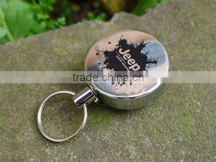 Promotion gifts Wholesale cheap OEM metal retractable keychain key finder